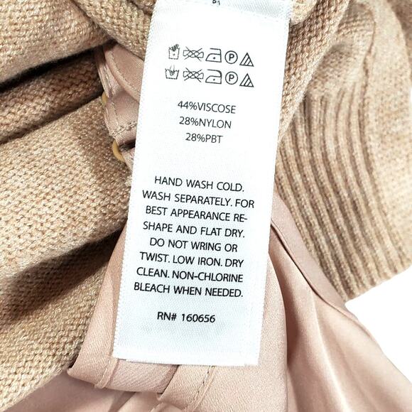 Rachel Zoe 2-Piece Sweater Slip Dress Set Beige Size Small Trendy RN# 160656 - Picture 7 of 9